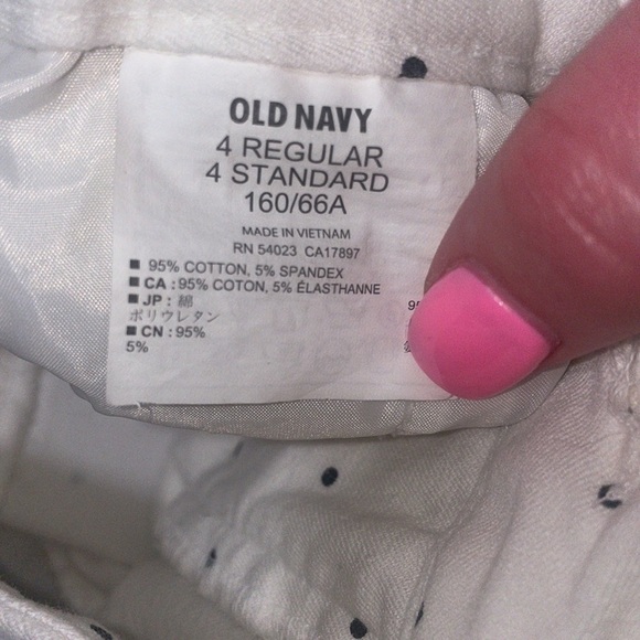 OLD NAVY Shorts Polkadots Chino Classic Casual Retro Womens 4 Minimalist Chic - Picture 5 of 5